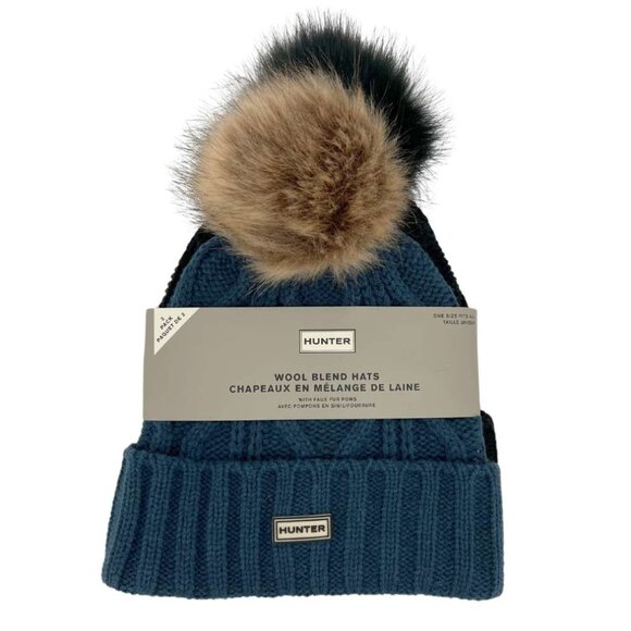 Hunter Accessories - Hunter Women's Navy & Black Wool Blend Winter Hats: 2 Pack / One Size **NEW